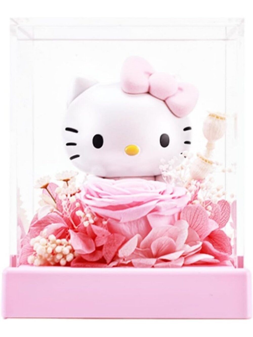 Charming Pink Melody Preserved Flower Arrangement - M Size, Perfect Gift Idea!
